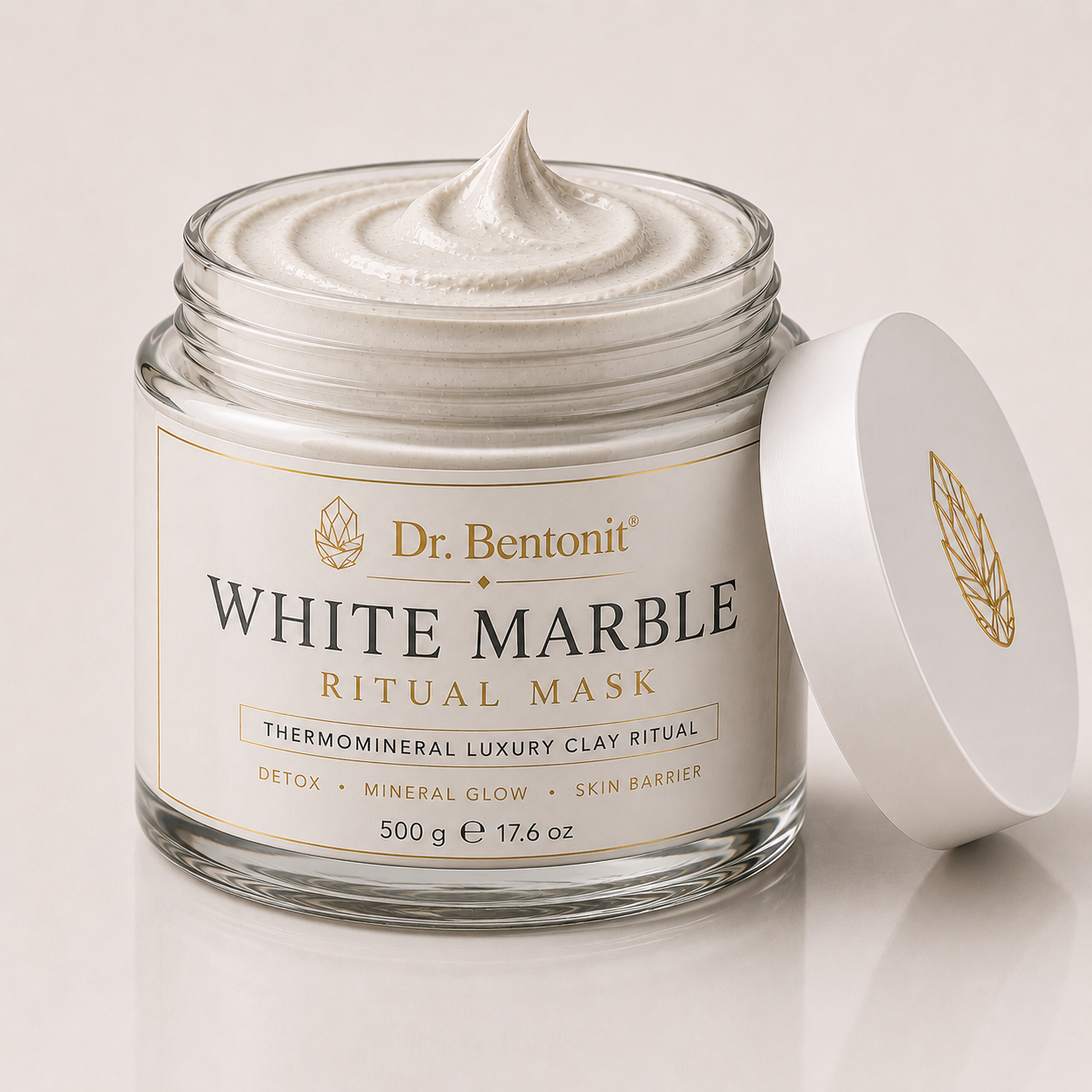 White Marble Ritual Mask